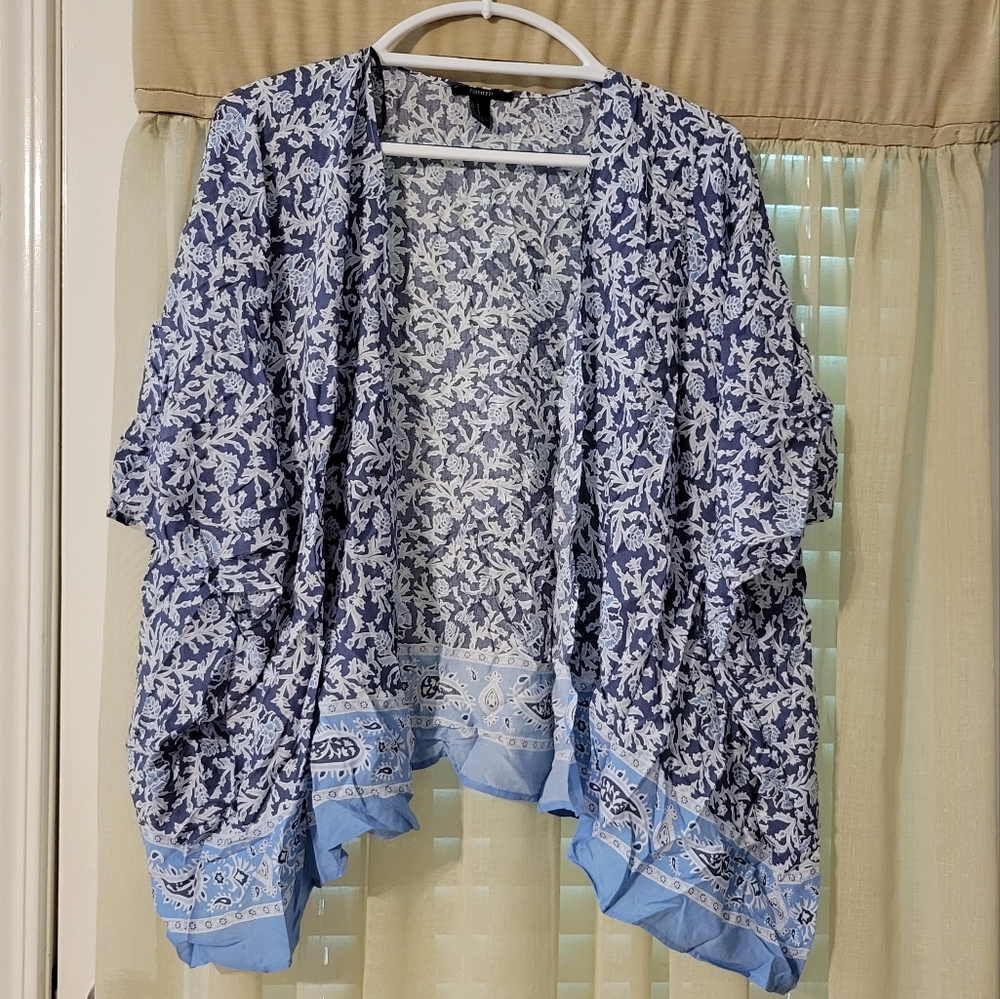 Forever 21 kimono, size medium, blue